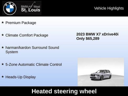 Used 2023 BMW X7 xDrive40i w/ Premium Package image 74