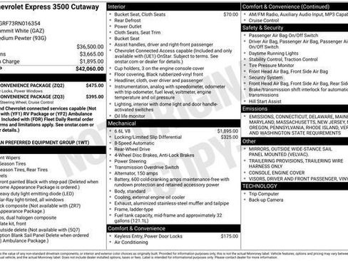 New 2024 Chevrolet Express 3500 w/ Power Convenience Package image 32