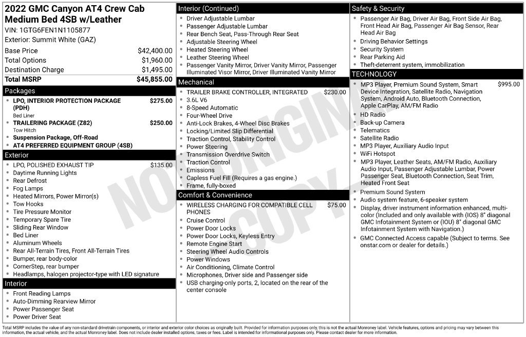 Used 2022 GMC Canyon AT4 AWD/4WD image 7