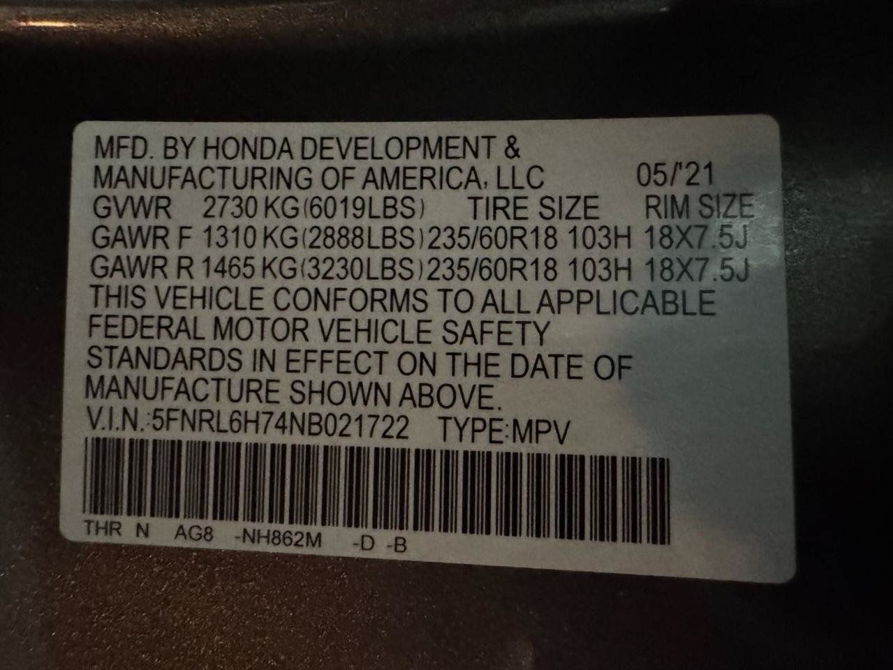 Used 2022 Honda Odyssey EX-L image 28