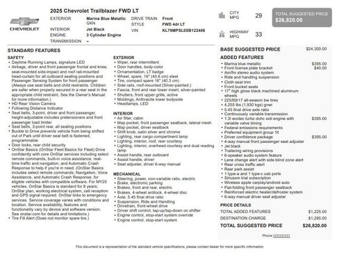 Certified 2025 Chevrolet TrailBlazer LT w/ Driver Confidence Package FWD image 32