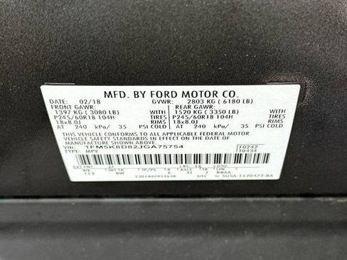 Used 2018 Ford Explorer XLT AWD/4WD image 28