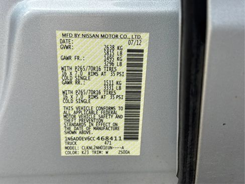 Used 2012 Nissan Frontier SV AWD/4WD image 14