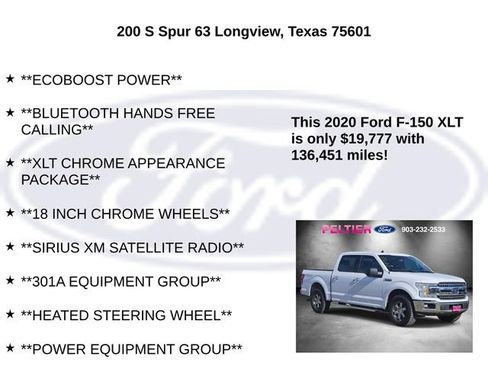 Used 2020 Ford F150 XLT w/ Equipment Group 301A Mid image 20