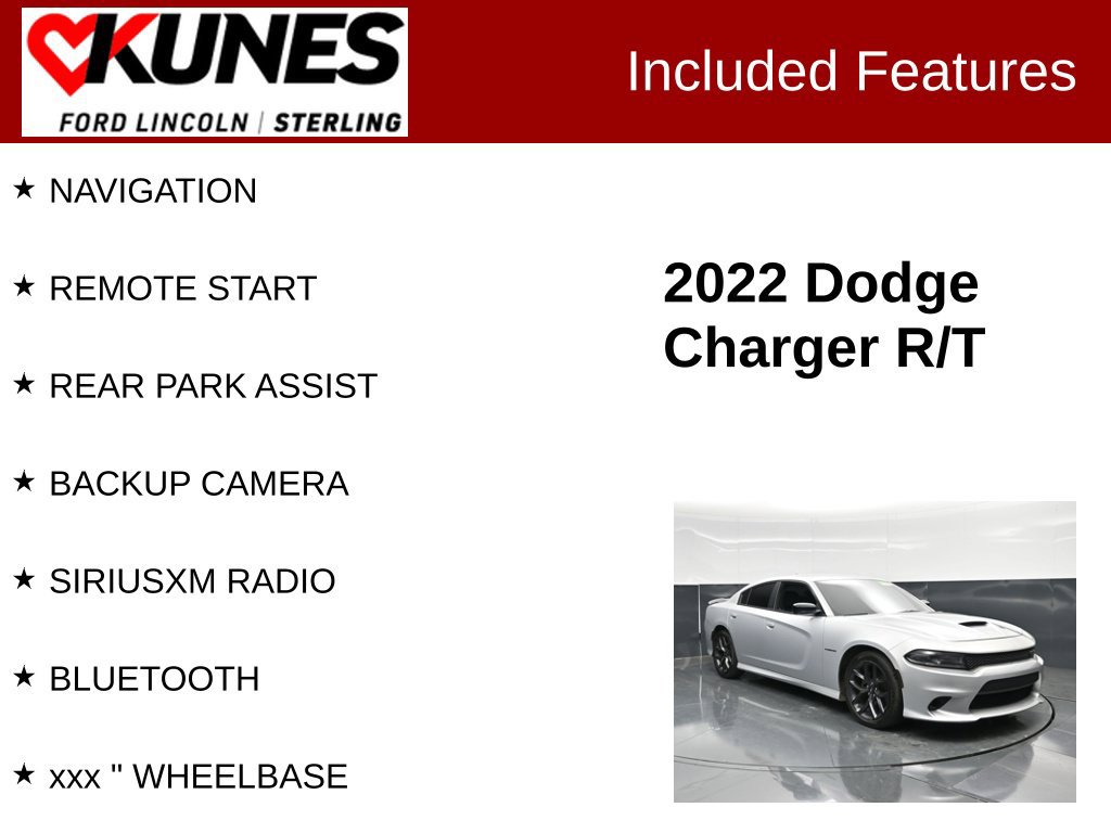Used 2022 Dodge Charger R/T w/ Blacktop Package RWD image 2