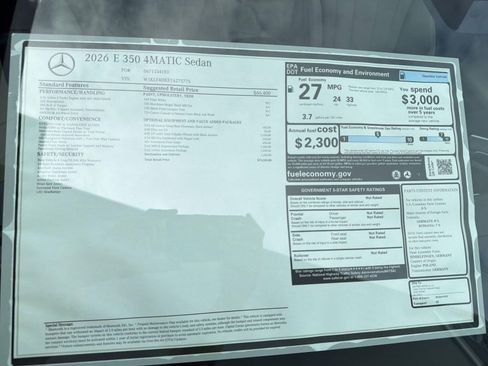 New 2026 Mercedes-Benz E 350 4MATIC Sedan image 37