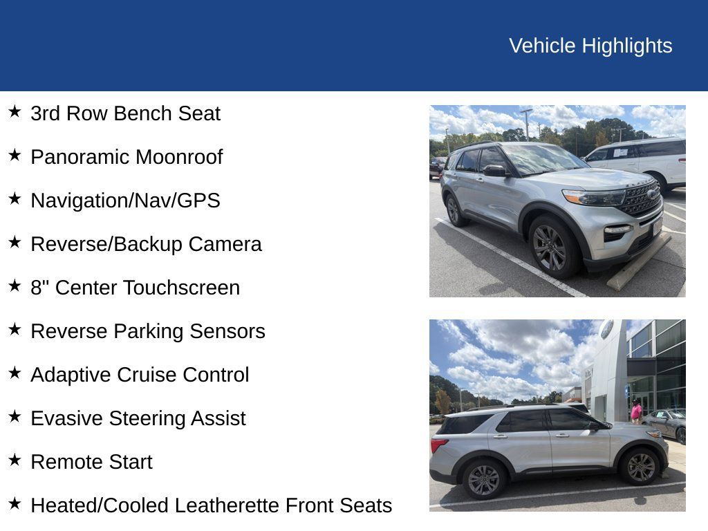 Used 2022 Ford Explorer XLT w/ Equipment Group 202A RWD image 6