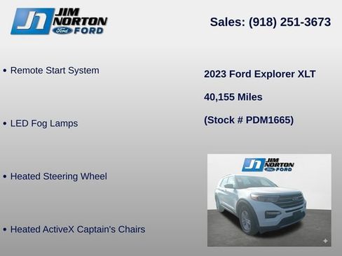 Used 2023 Ford Explorer XLT w/ Equipment Group 202A RWD image 14
