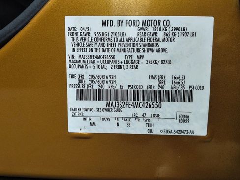 Used 2021 Ford EcoSport S FWD image 33