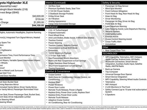 Used 2023 Toyota Highlander XLE FWD image 8