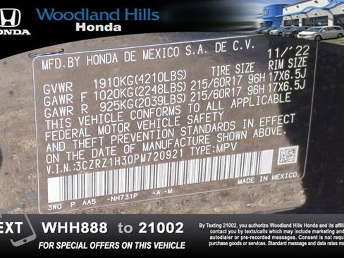 Certified 2023 Honda HR-V LX image 26