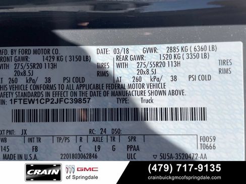 Used 2018 Ford F150 XLT w/ Equipment Group 302A Luxury RWD image 32