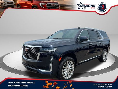 Used 2021 Cadillac Escalade ESV Premium Luxury w/ Driver Assist Tech Package RWD image 1