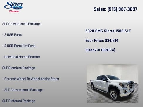 Used 2020 GMC Sierra 1500 SLT w/ SLT Premium Package AWD/4WD image 27