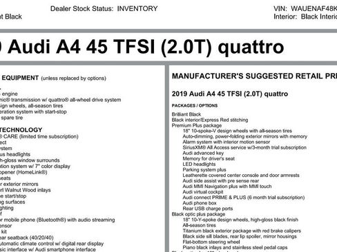 Used 2019 Audi A4 2.0T Premium Plus w/ Premium Plus Package image 14