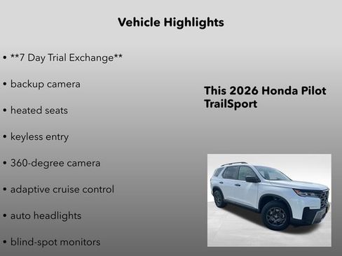New 2026 Honda Pilot TrailSport image 5