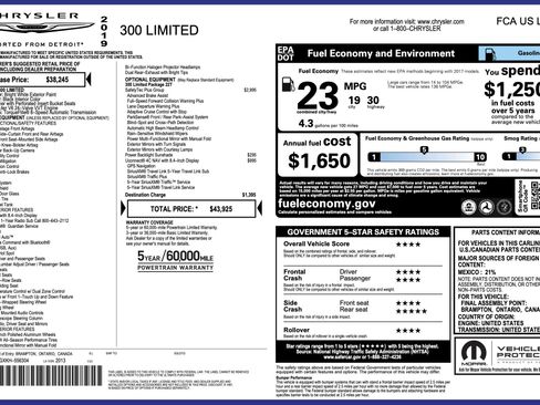 Used 2019 Chrysler 300 Limited w/ Safetytec Plus Group image 2