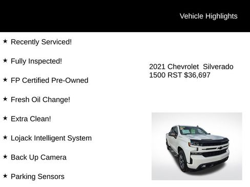 Used 2021 Chevrolet Silverado 1500 RST w/ Convenience Package II image 2