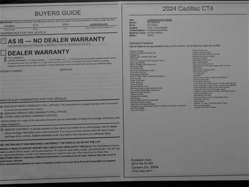 Used 2024 Cadillac CT4 Premium Luxury w/ Climate Package image 8
