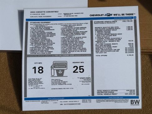 Used 2004 Chevrolet Corvette Convertible w/ Preferred Equipment Group image 17