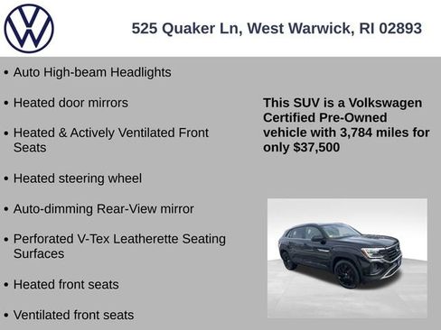 Certified 2025 Volkswagen Atlas Cross Sport SE w/ Panoramic Sunroof Package image 19