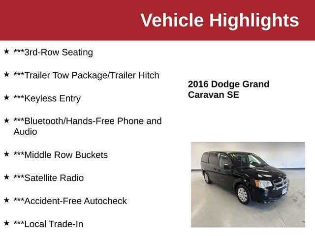 Used 2016 Dodge Grand Caravan SE w/ Quick Order Package 29E SE FWD image 10