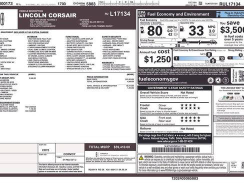 Used 2024 Lincoln Corsair Grand Touring w/ Equipment Group 301A image 21