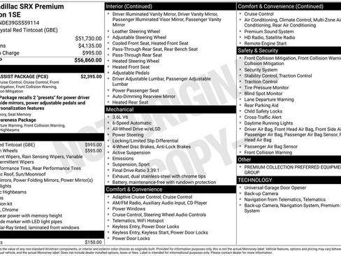 Used 2016 Cadillac SRX Premium w/ Driver Assist Package image 2