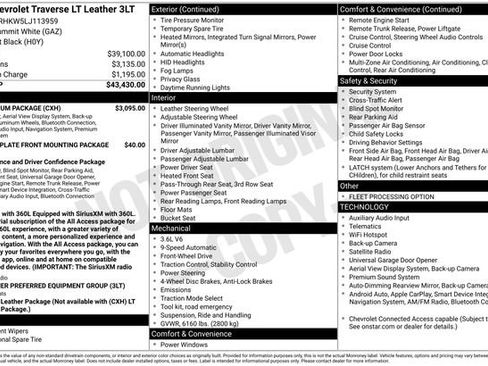 Used 2020 Chevrolet Traverse LT w/ LT Premium Package FWD image 2