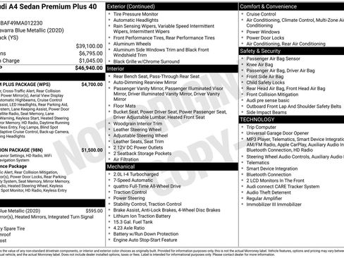Used 2021 Audi A4 2.0T Premium Plus w/ Premium Plus Package AWD/4WD image 2