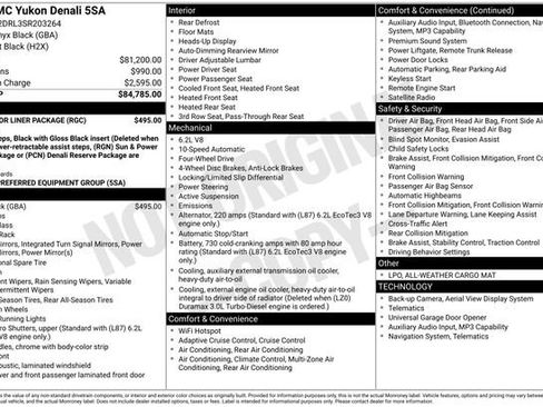 Used 2025 GMC Yukon Denali w/ LPO, Floor Liner Package AWD/4WD image 26