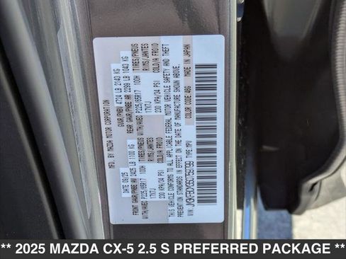 New 2025 MAZDA CX-5 AWD 2.5 S w/ Preferred Package image 15