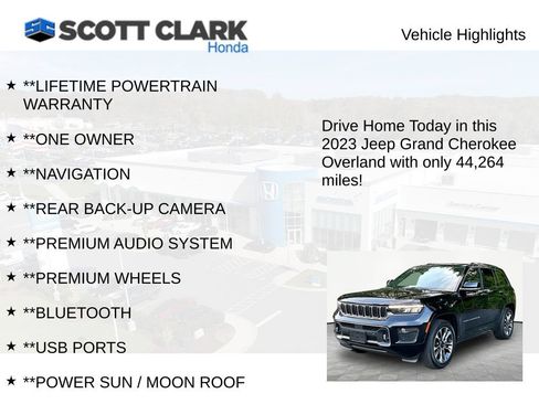 Used 2023 Jeep Grand Cherokee Overland AWD/4WD image 12