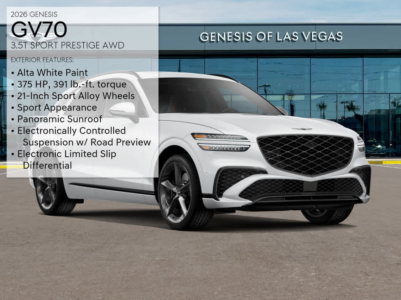 New 2026 Genesis GV70 3.5T Sport Prestige AWD/4WD image 3