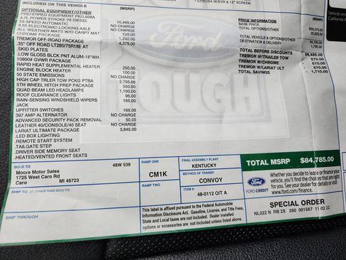 Used 2022 Ford F250 Lariat w/ Tremor Off-Road Package image 63