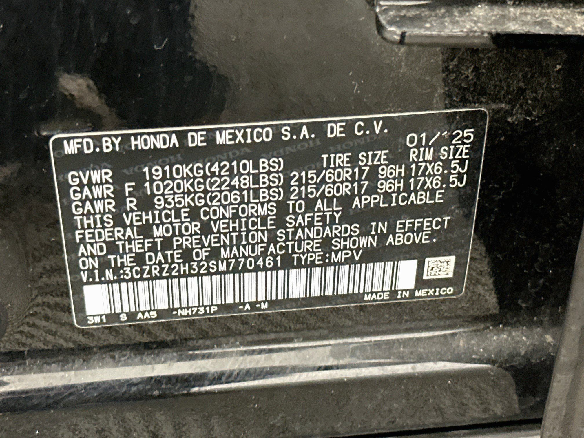 Used 2025 Honda HR-V LX image 12
