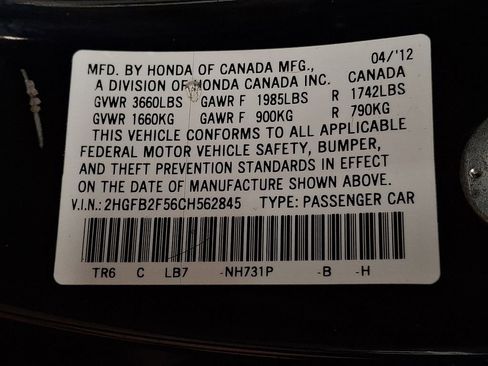 Used 2012 Honda Civic LX image 27