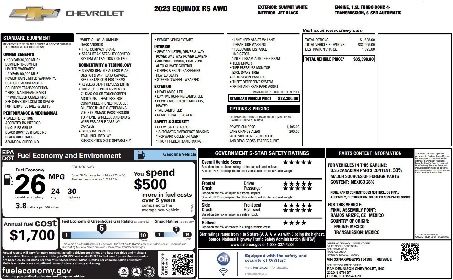 Used 2023 Chevrolet Equinox RS AWD/4WD image 37