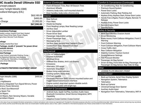 New 2026 GMC Acadia Denali Ultimate AWD/4WD image 5