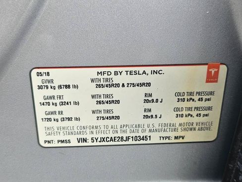 Used 2018 Tesla Model X 100D AWD/4WD image 34
