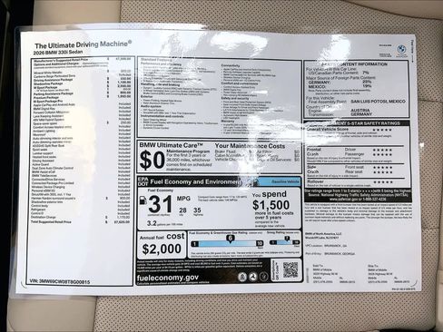 New 2026 BMW 330i 330i NA w/ M Sport Package image 20