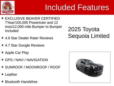 Used 2025 Toyota Sequoia Limited w/ Nightshade Package AWD/4WD image 4