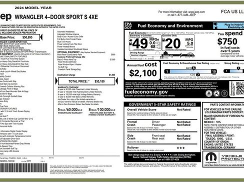 Used 2024 Jeep Wrangler Unlimited AWD/4WD image 4
