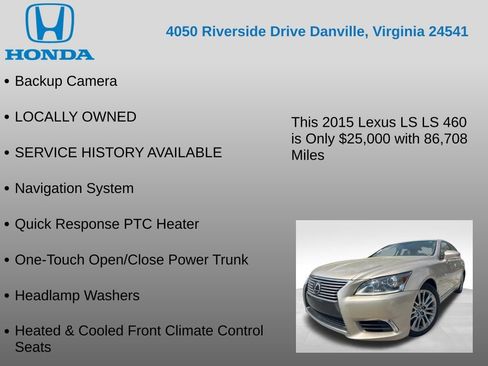 Used 2015 Lexus LS 460 w/ Comfort Package RWD image 17