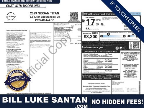 Used 2023 Nissan Titan PRO-4X w/ Off Road Protection Package image 1