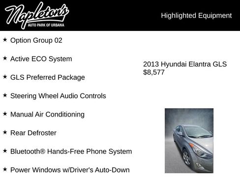 Used 2013 Hyundai Elantra GLS w/ Preferred Pkg FWD image 2