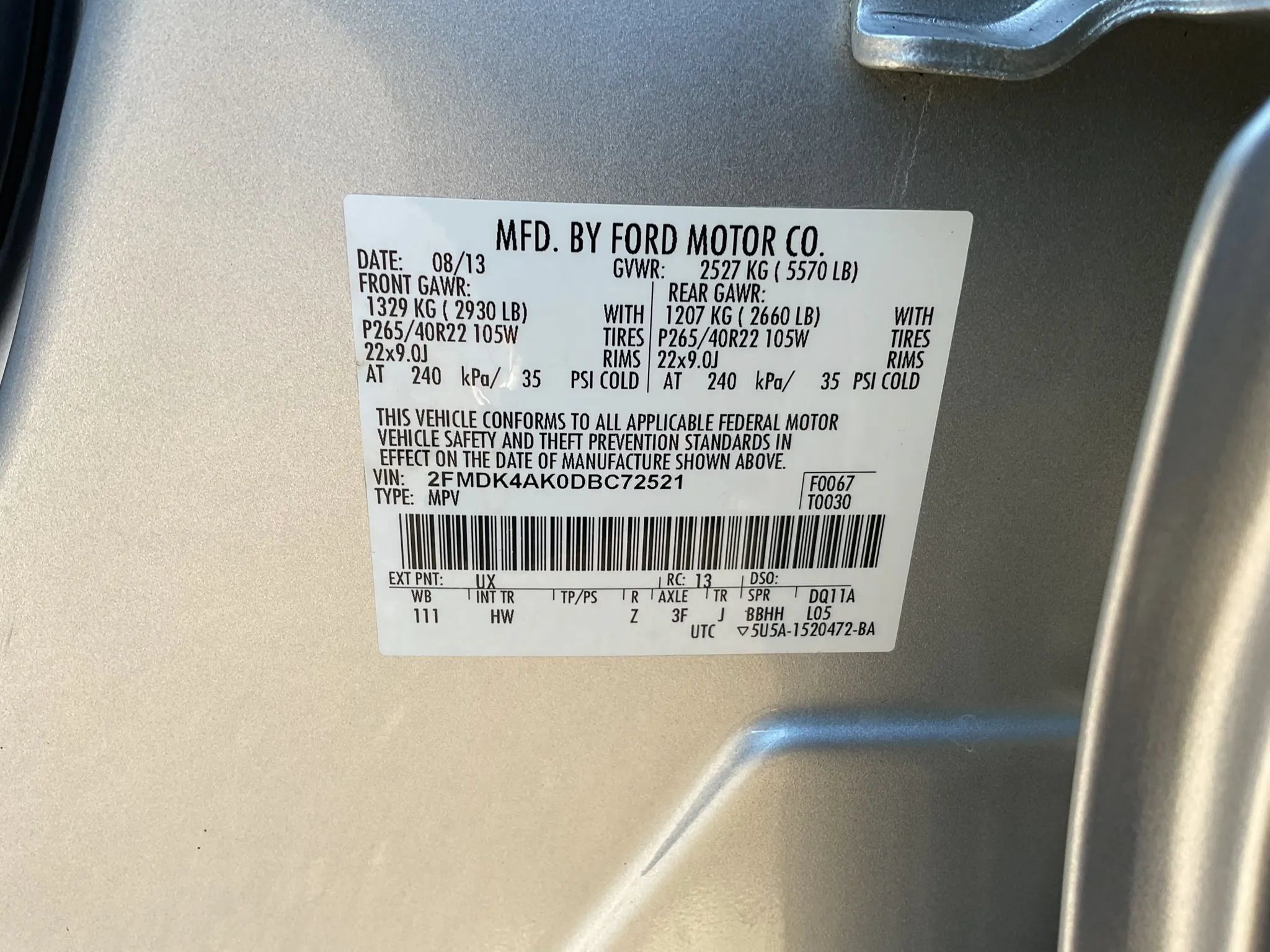 Used 2013 Ford Edge Sport w/ Driver Entry Pkg AWD/4WD image 25
