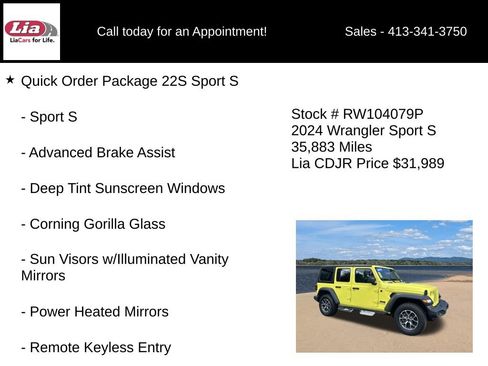 Used 2024 Jeep Wrangler Unlimited Sport AWD/4WD image 6