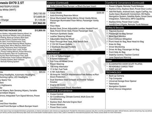Used 2023 Genesis GV70 2.5T w/ Sport Prestige Package AWD/4WD image 7