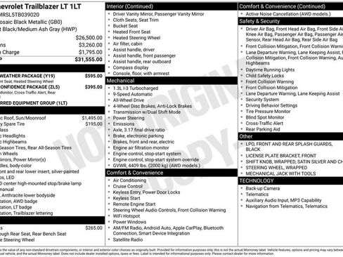 Used 2026 Chevrolet TrailBlazer LT w/ LT Cold Weather Package AWD/4WD image 2